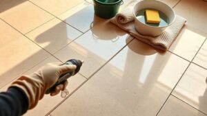 remove grout from tiles