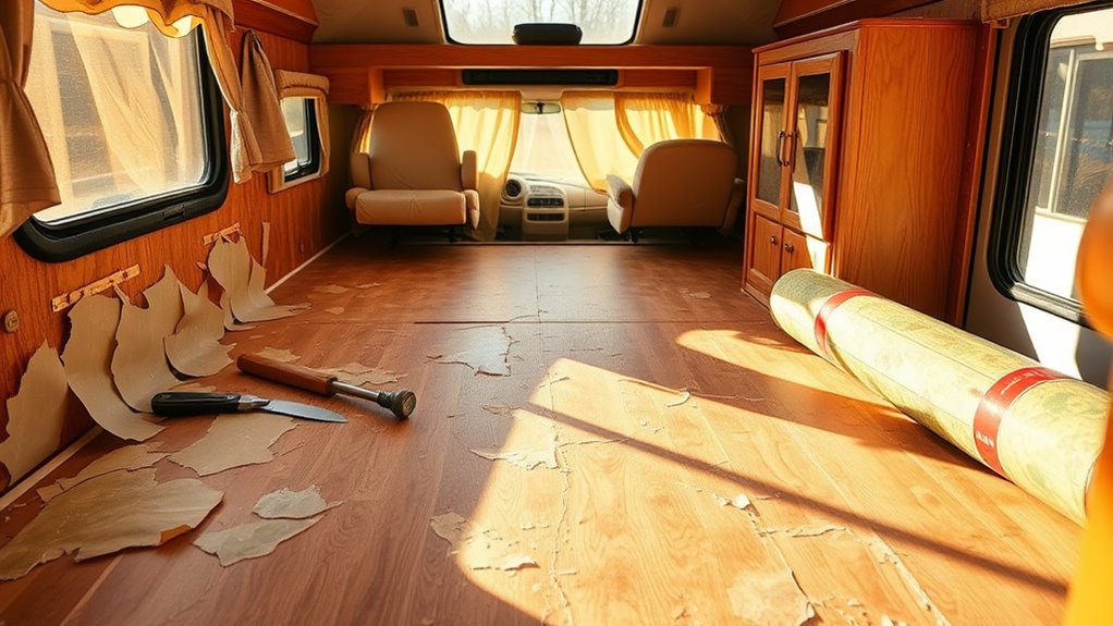 remove old flooring thoroughly