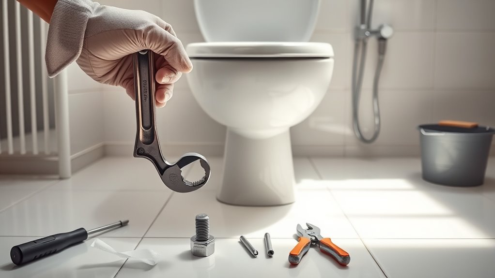 remove toilet from floor