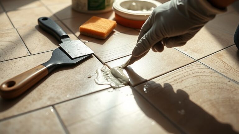 repairing floor tile grout