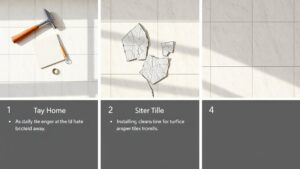 replace broken floor tile