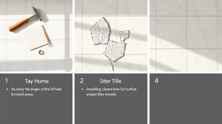 replace broken floor tile