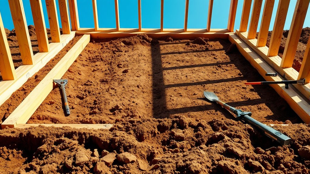 site preparation and form setting