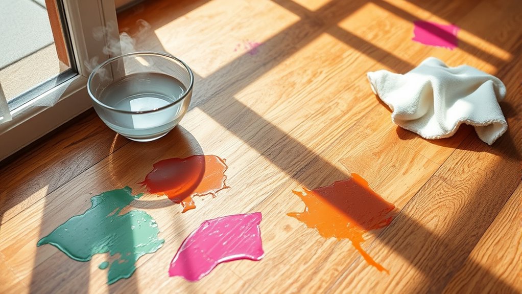 soapy water softens paint