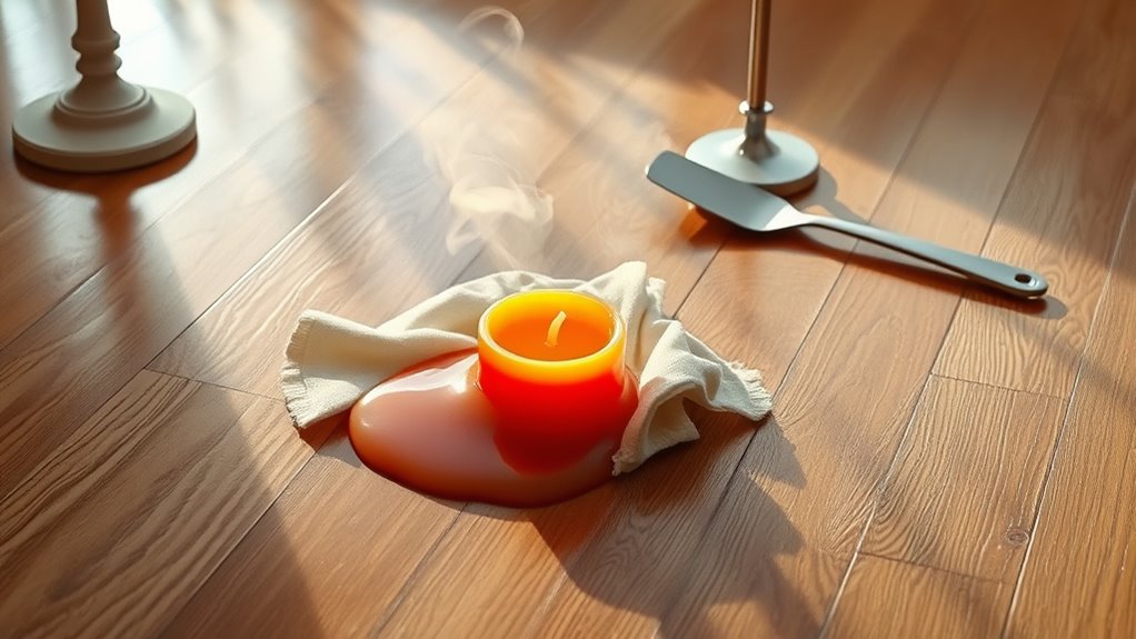 soften wax with heat