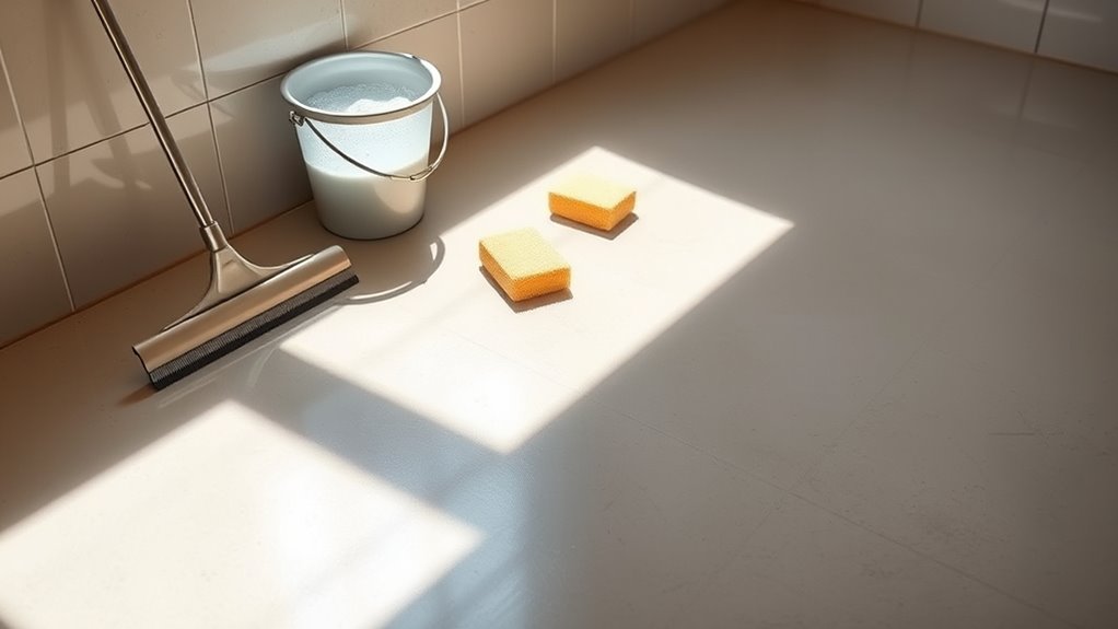 thoroughly clean floor surface