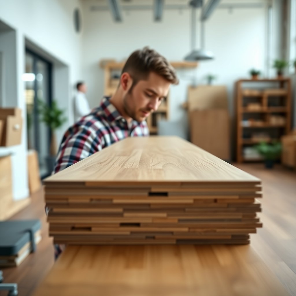 A person measuring a room to ensure correct base area for parquet flooring installation.
