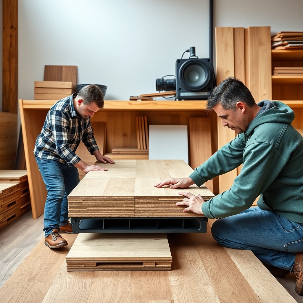 Image showing how to add waste allowance for cutting and pattern matching in parquet flooring.