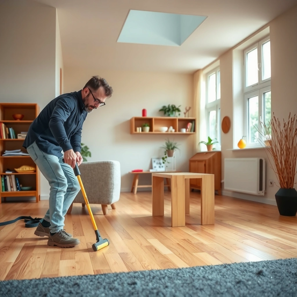 Identifying the type of adhesive on engineered wood floors for effective removal methods.