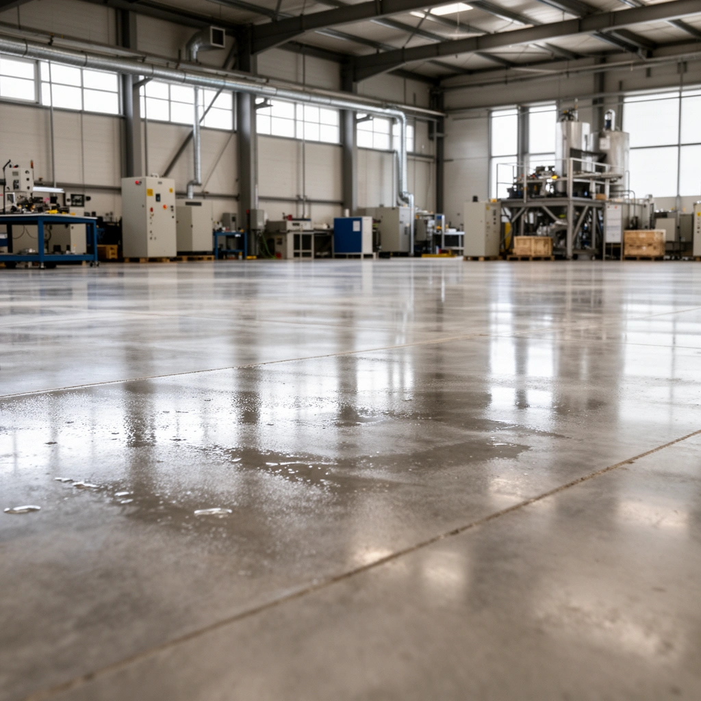 Image showing different types of industrial floors for assessment and maintenance.