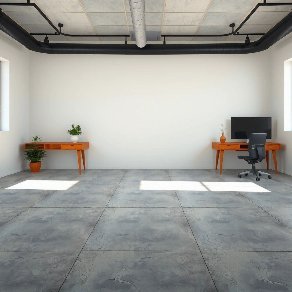 Checking moisture, flatness, and cleanliness of concrete before installing vinyl floors