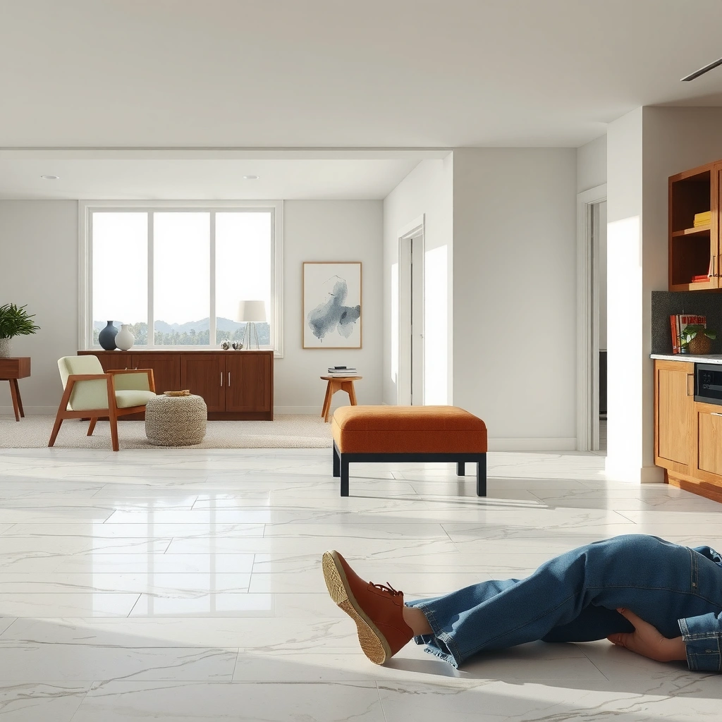 A homeowner evaluating the condition of marble floors to decide on a replacement approach.