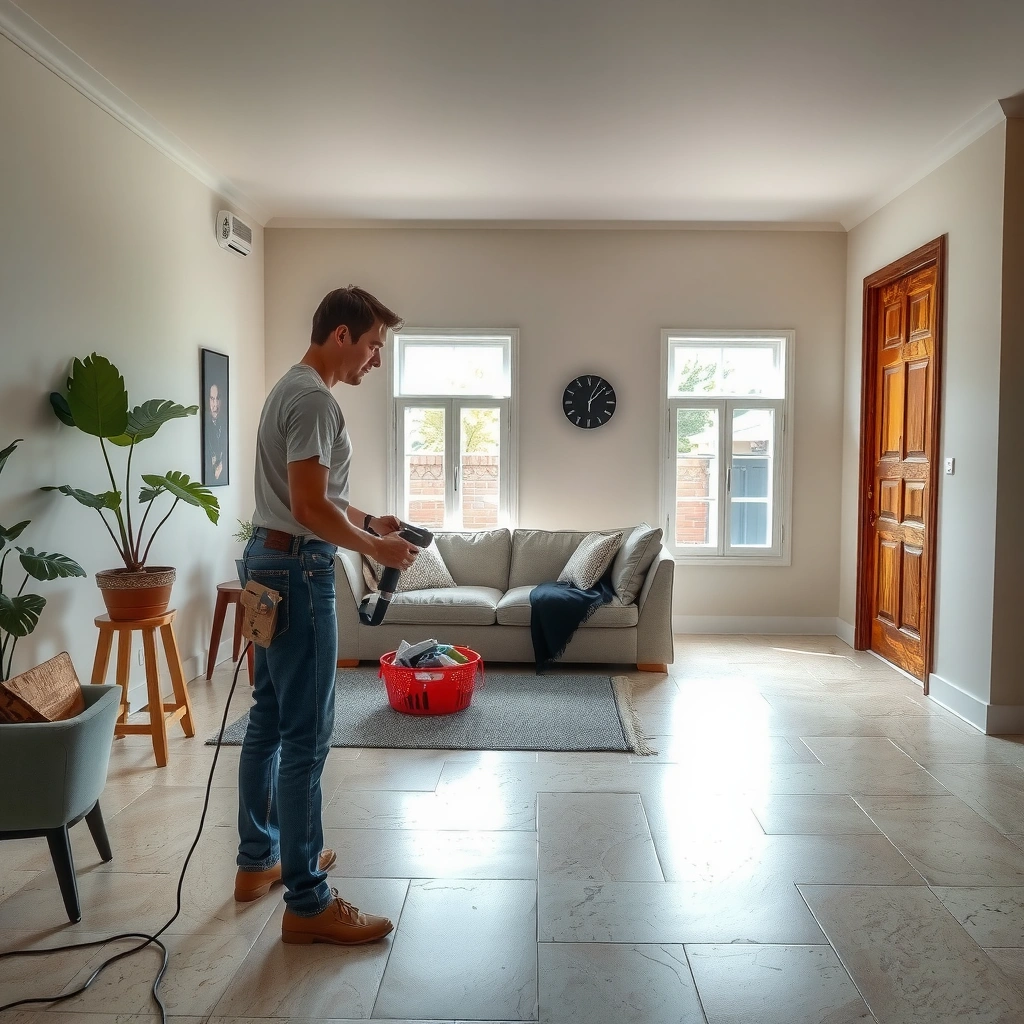 A close-up view of an uneven floor surface, highlighting the challenges of installing travertine floors.