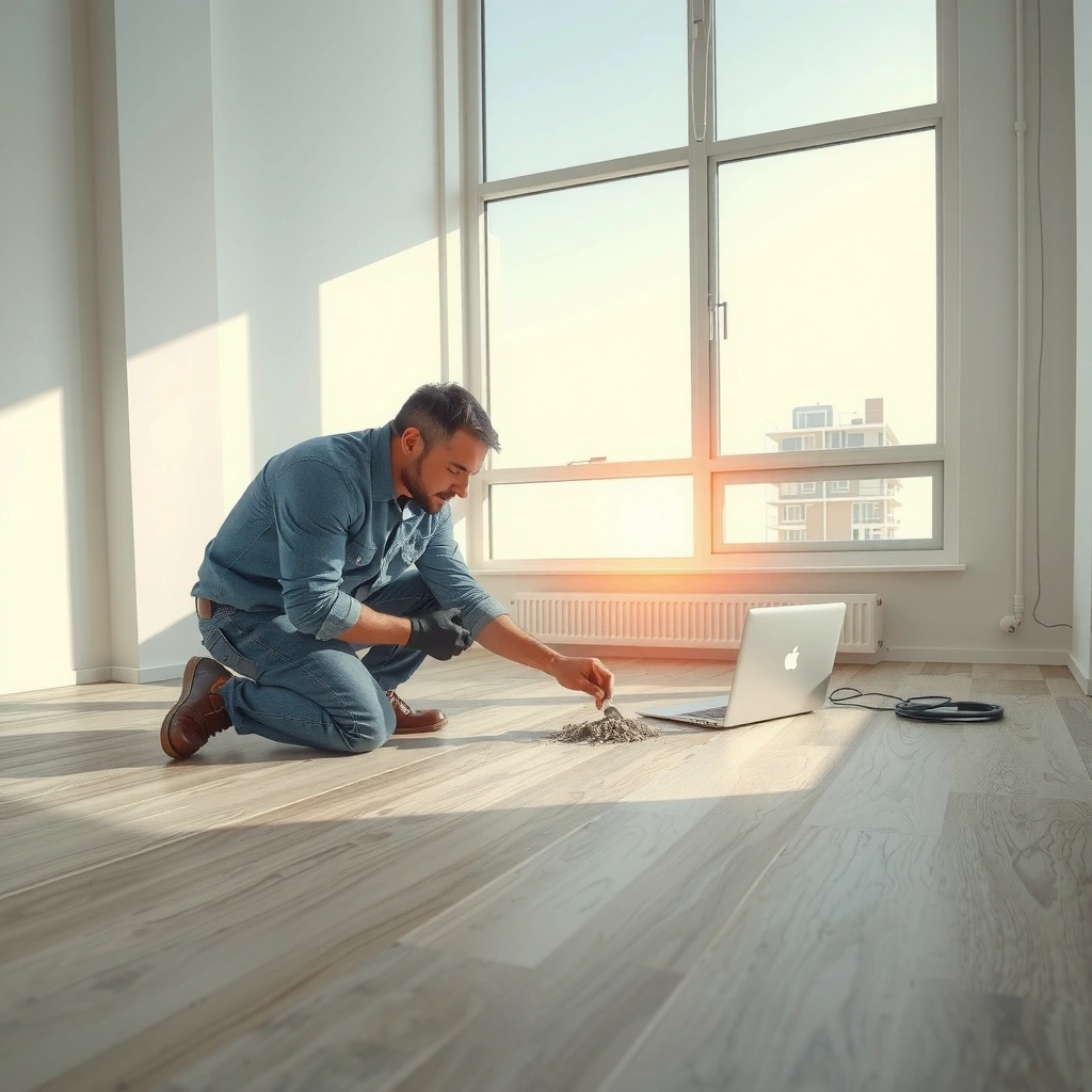 Image showing how to assess the depth of scratches on WPC floors, distinguishing between surface scratches and gouges.