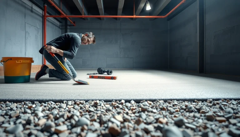 Step-by-step guide on how to install concrete floors in a basement for durability and style.