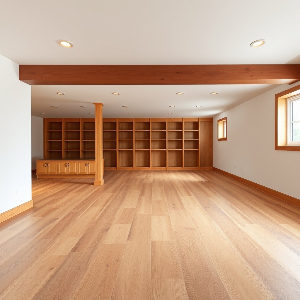 Checking moisture levels in a basement before cleaning engineered wood floors.