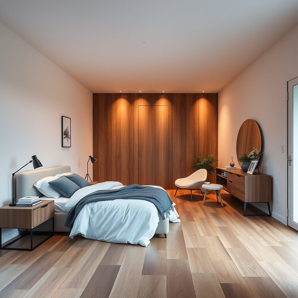 Underlayment options for laminate floors to enhance slip resistance in bedrooms.