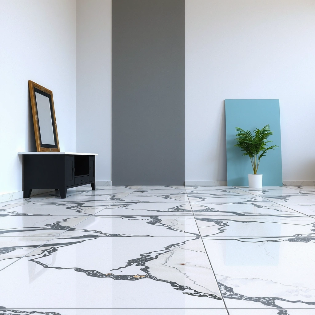 Measuring square footage for granite flooring, including waste calculation for accurate cost estimation.