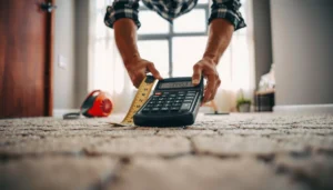 Step-by-step guide on how to calculate material for carpet tiles in a home renovation project