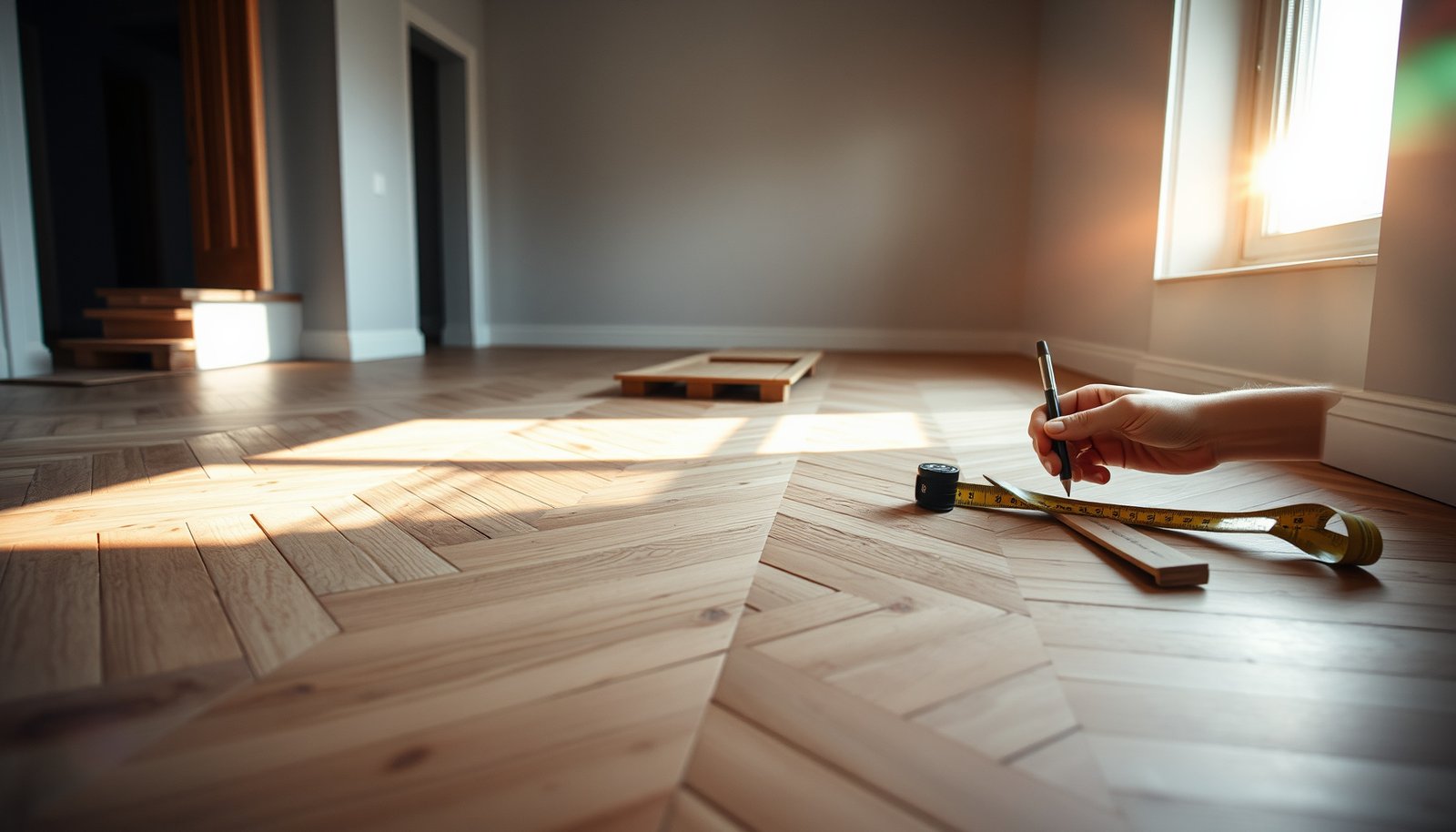 Step-by-step guide on calculating material for herringbone floors with accurate estimates.