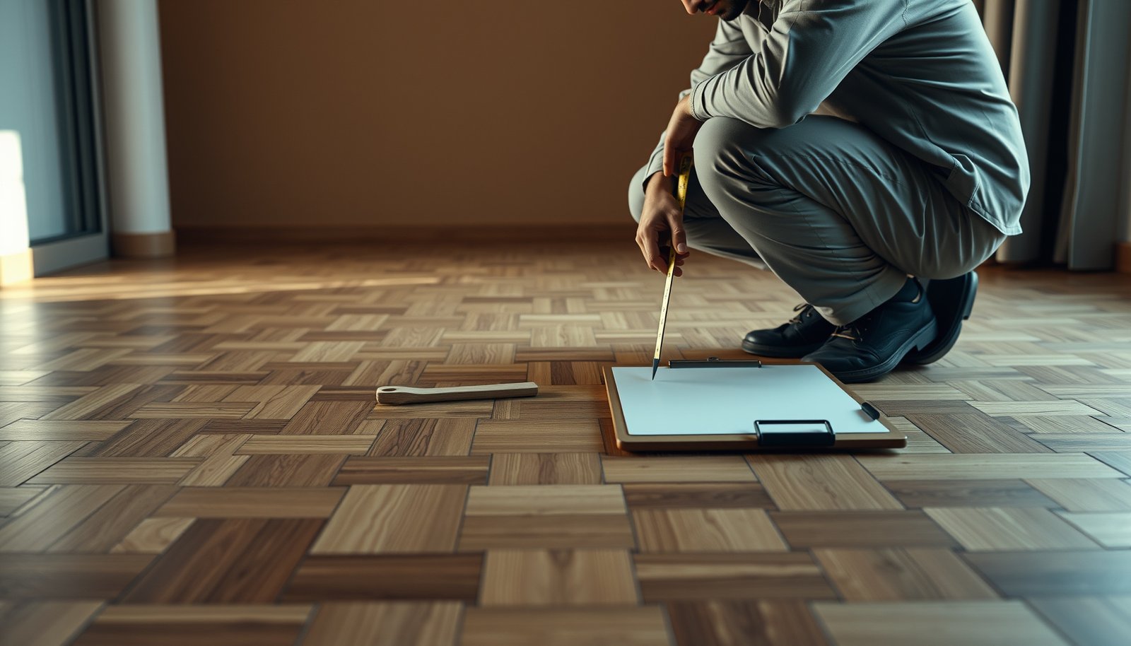 Step-by-step guide on calculating material for parquet flooring installation