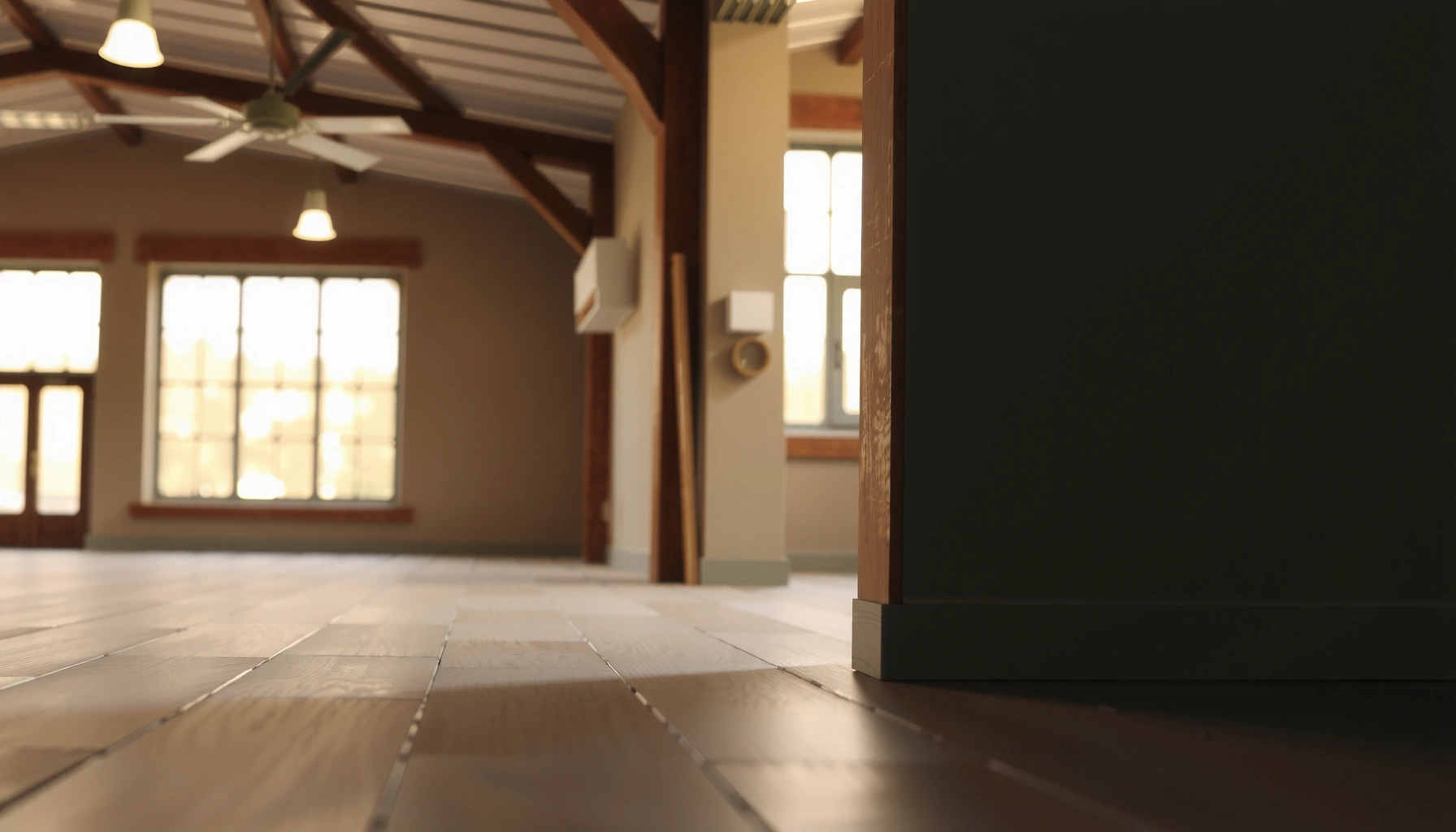 Step-by-step guide on calculating material for WPC floors with visuals.
