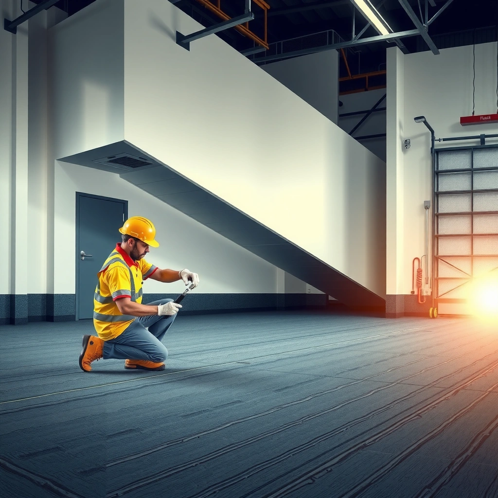 Image showing common causes of lifting on rubber floors during troubleshooting