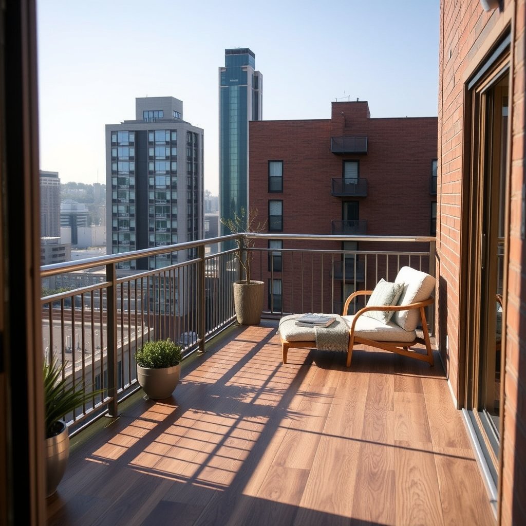 Assessing balcony suitability for vinyl flooring installation and safety measures.