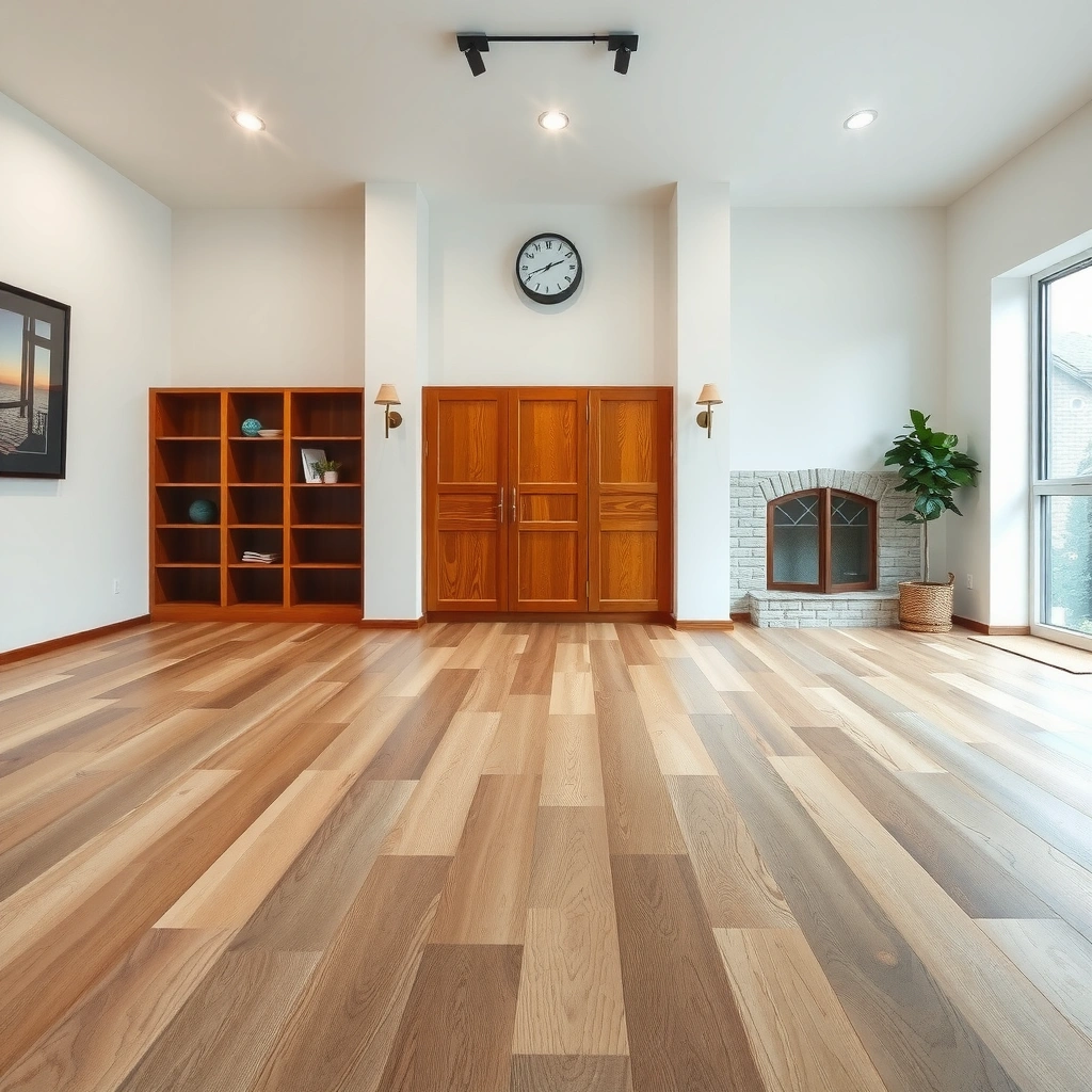 A homeowner checking if engineered wood can be installed over existing flooring.