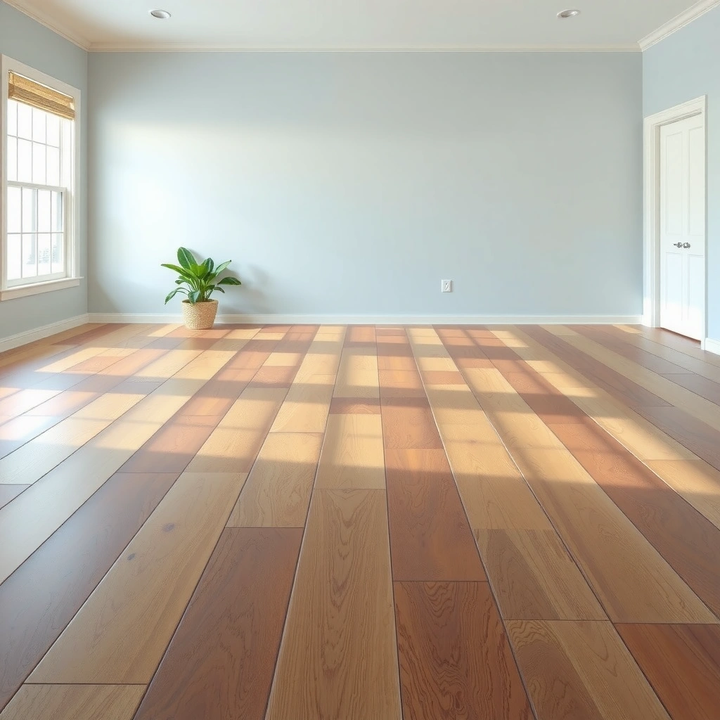 Inspecting existing LVT flooring for flatness, stability, and bonding before installation.