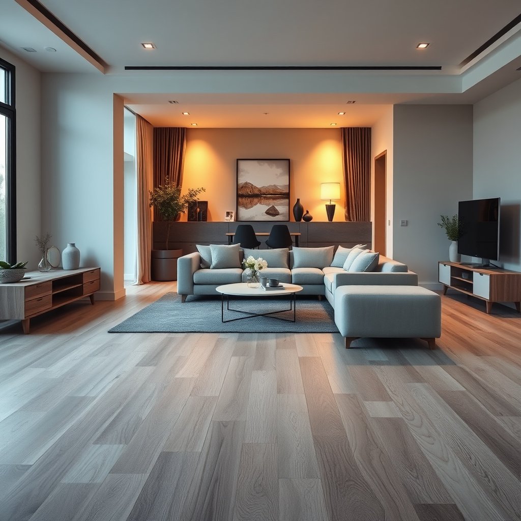 Measuring flatness and moisture levels in laminate flooring before installation.
