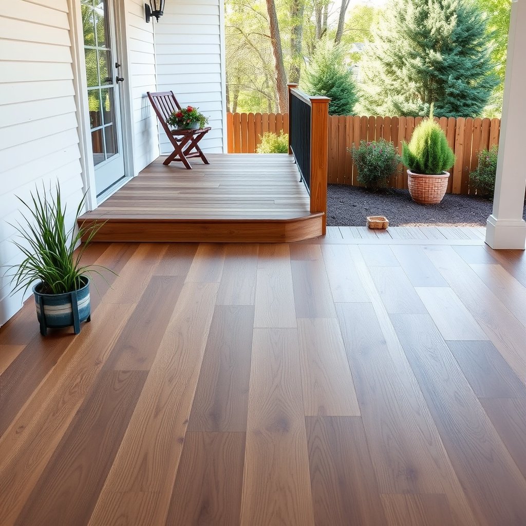 A person checking the flatness of engineered wood floors to identify uneven areas before installation.