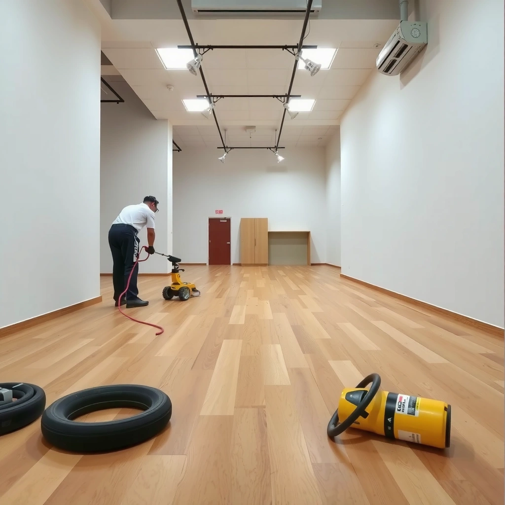 Measuring unevenness of a floor before purchasing polyurethane flooring materials