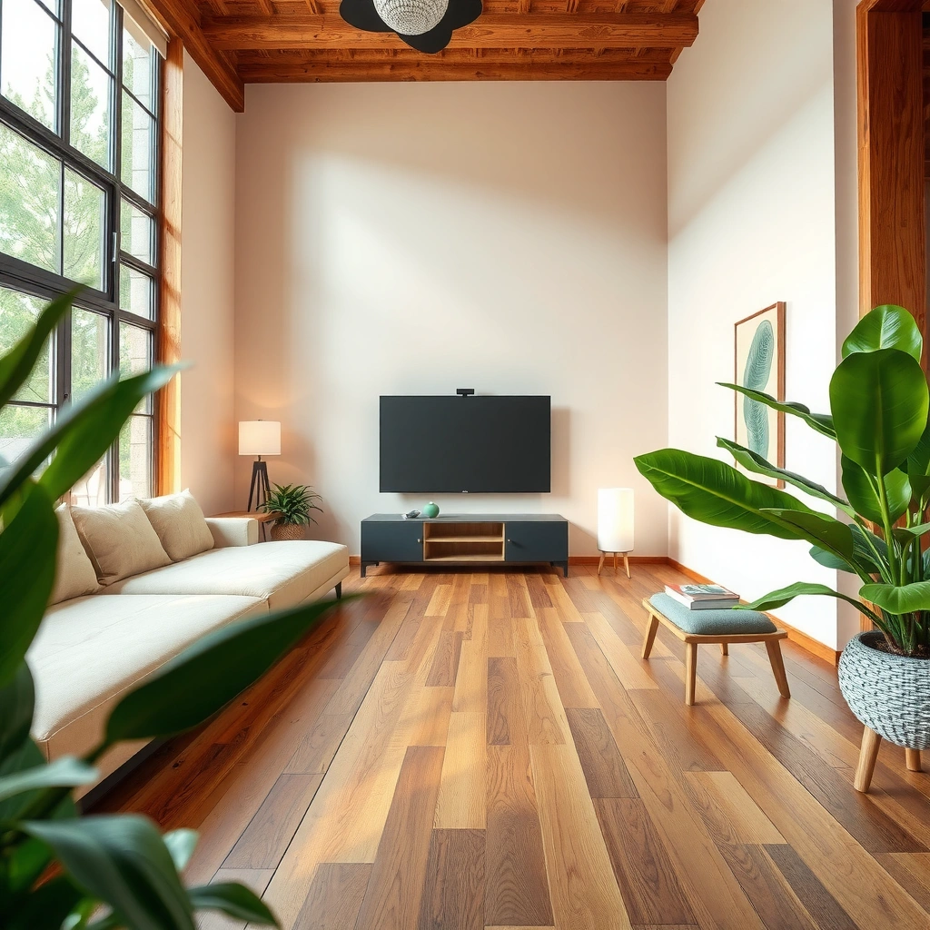 A person checking moisture limits on engineered wood floors before waterproofing.