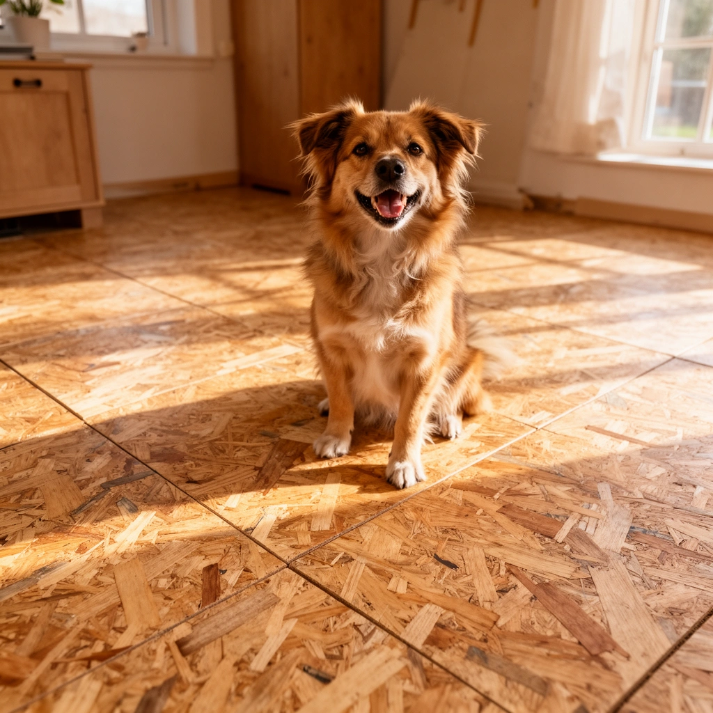 Confirming plywood is flat, clean, and stable for carpet tile installation
