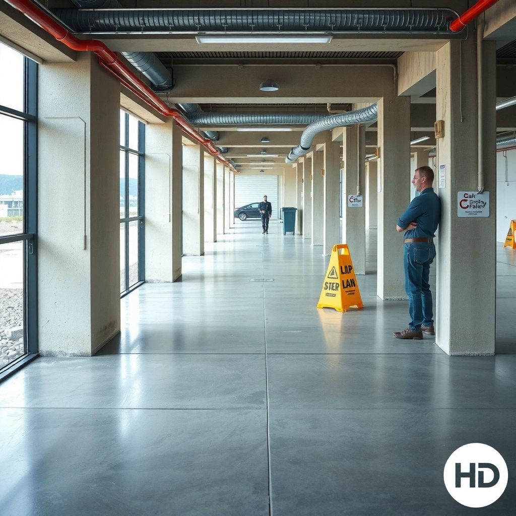 Assessing moisture, damage, and surface type before polishing concrete floors.