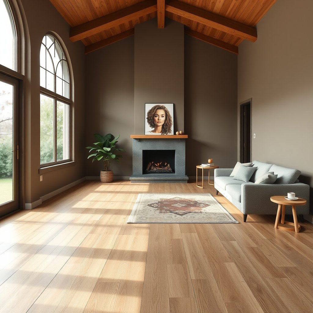 Inspecting sunroom conditions before preparing engineered wood floors and subfloor.