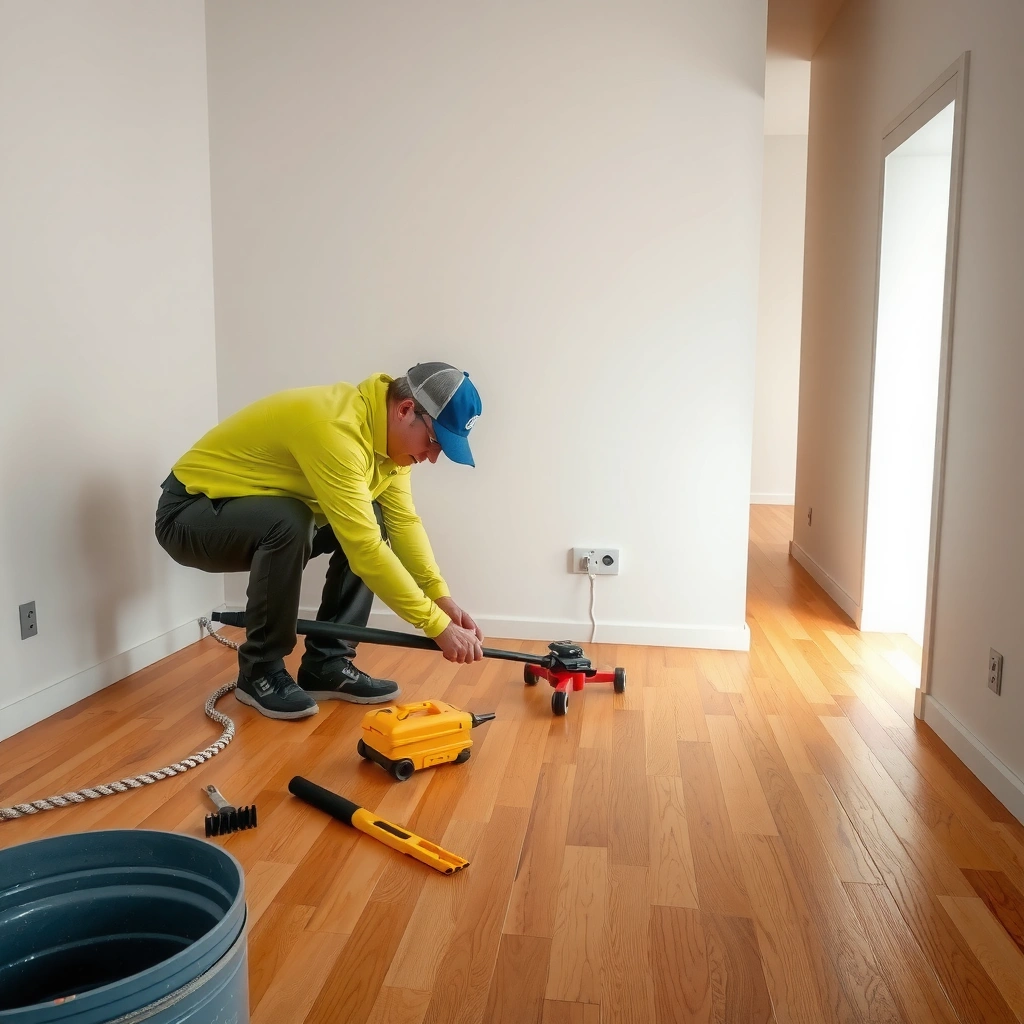 Inspecting tile stability, flatness, and subfloor height for hardwood flooring installation
