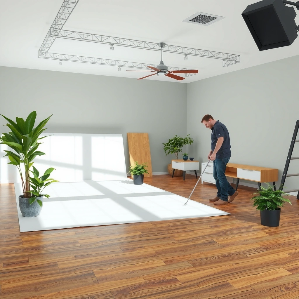 Image showing different types of vinyl flooring and finishes for refinishing process