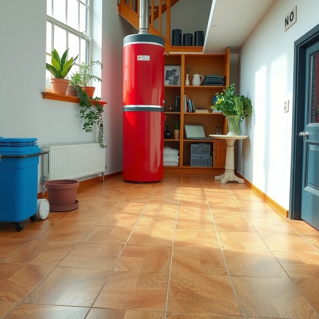 Person checking existing flooring to determine if rubber can be installed over it.