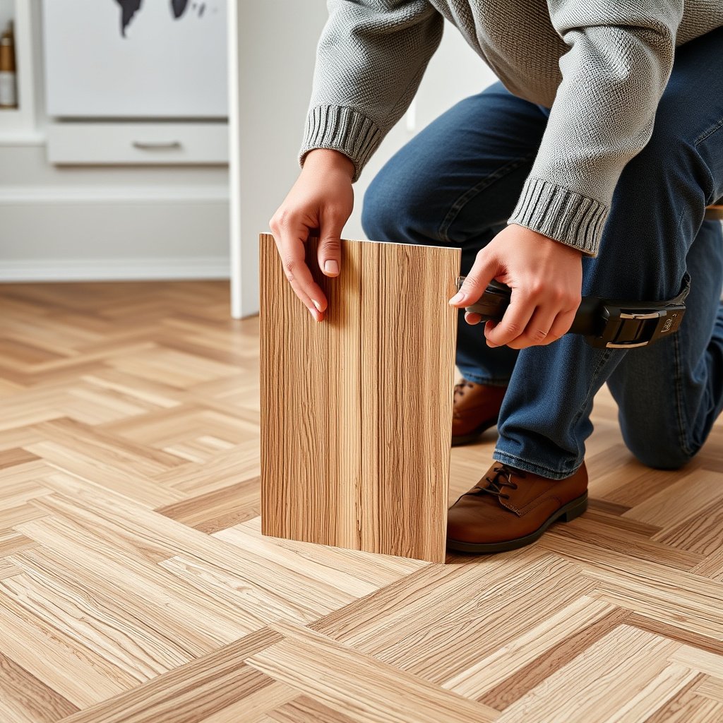 Selecting the best installation method for herringbone flooring over existing floors.