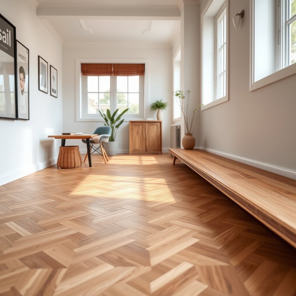 Different methods for installing parquet floors: glue-down, nail-down, and floating options.