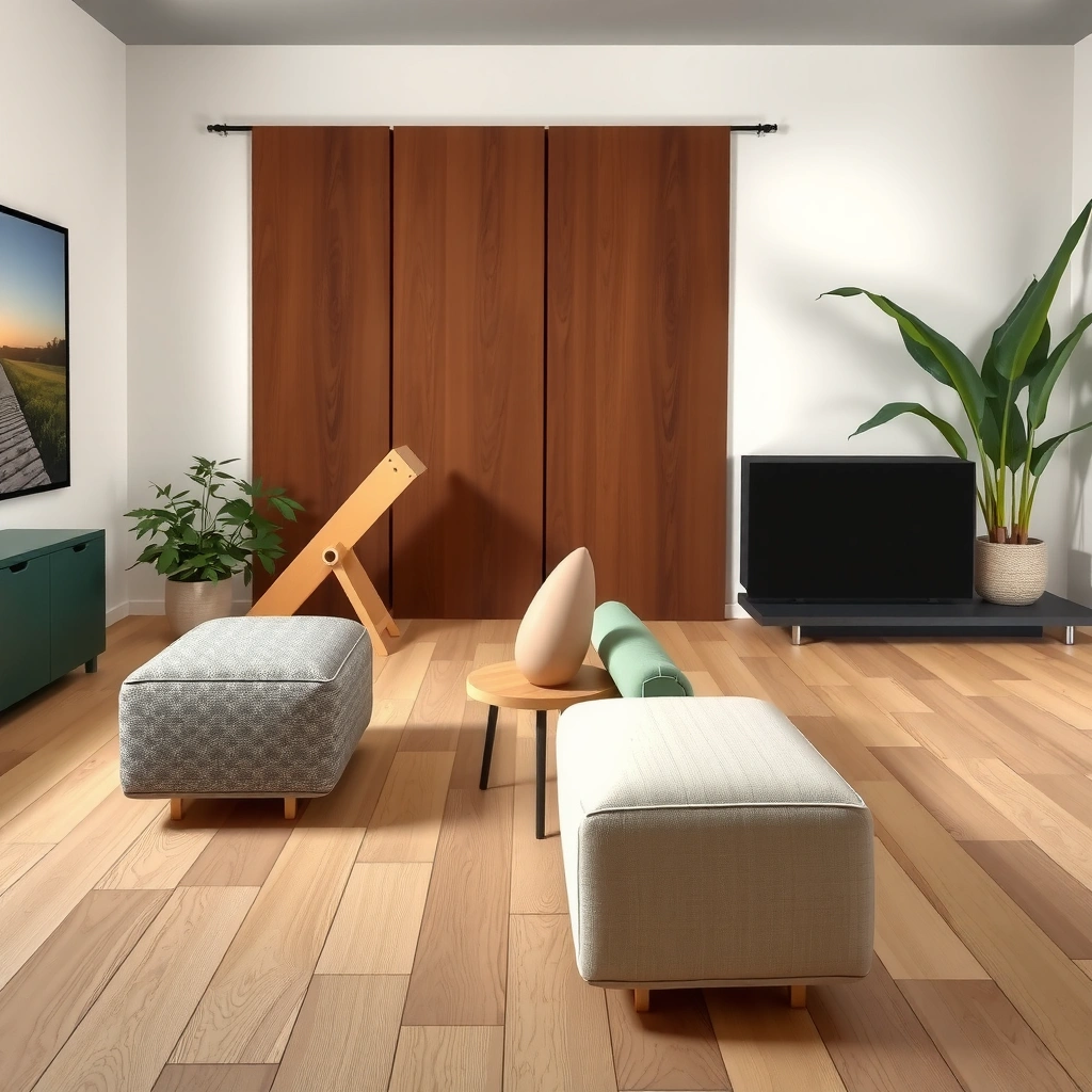 Different types of bamboo flooring and finishes for waterproofing options.