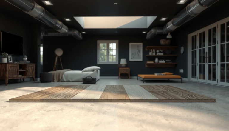 A variety of basement flooring options showcasing different materials and styles for choosing the right flooring.