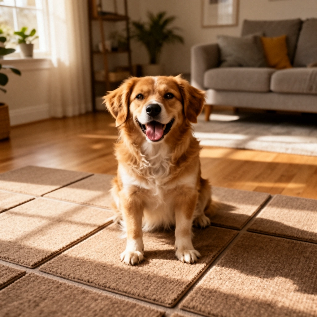 Different carpet tile installation methods: loose-lay, glue-down, and peel-and-stick options.