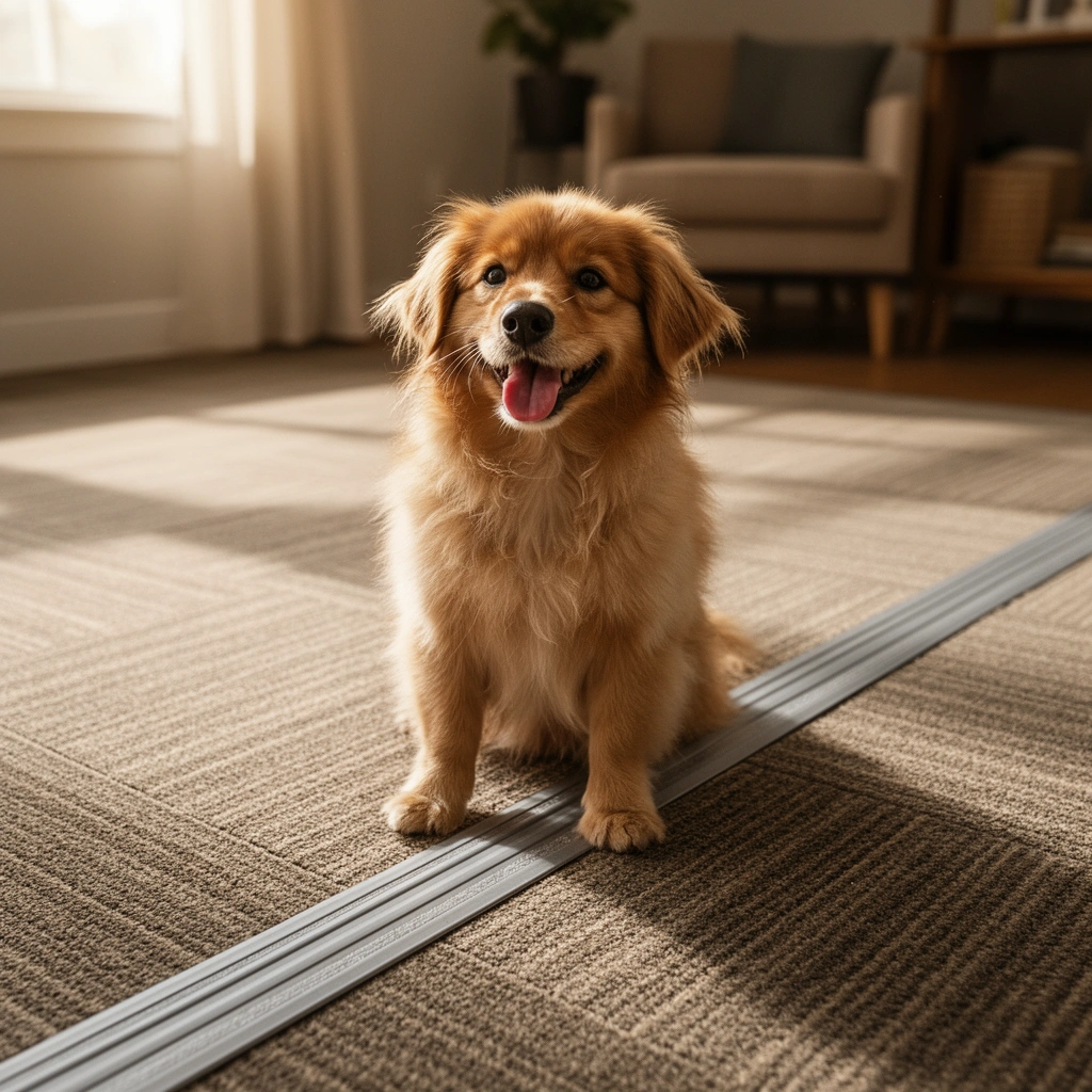 A selection of carpet tile transitions suitable for various flooring styles.