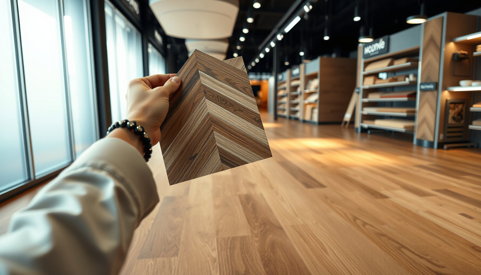 A practical guide for selecting chevron floors, showcasing various styles and colors.