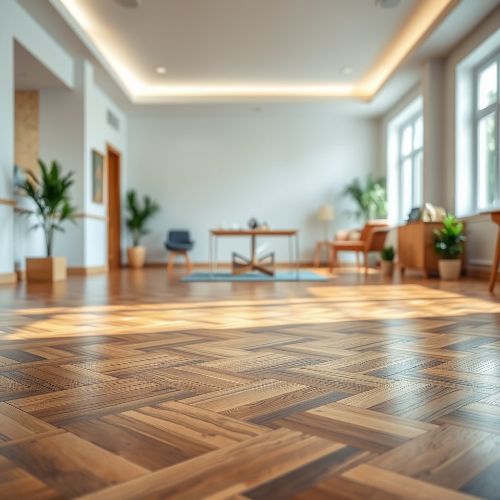 Selection of safe cleaners and tools for deep cleaning parquet floors