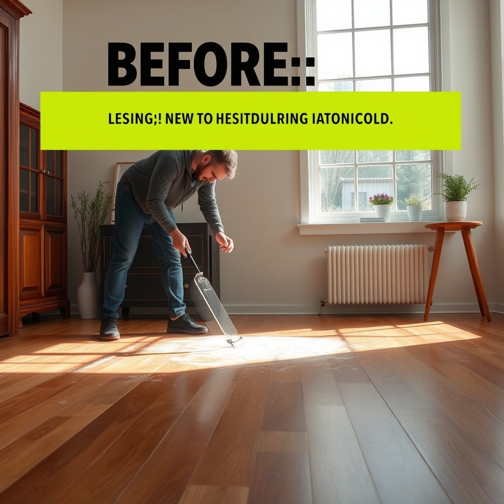 Image showing different floor finishes to match cleaning methods for hardwood floors