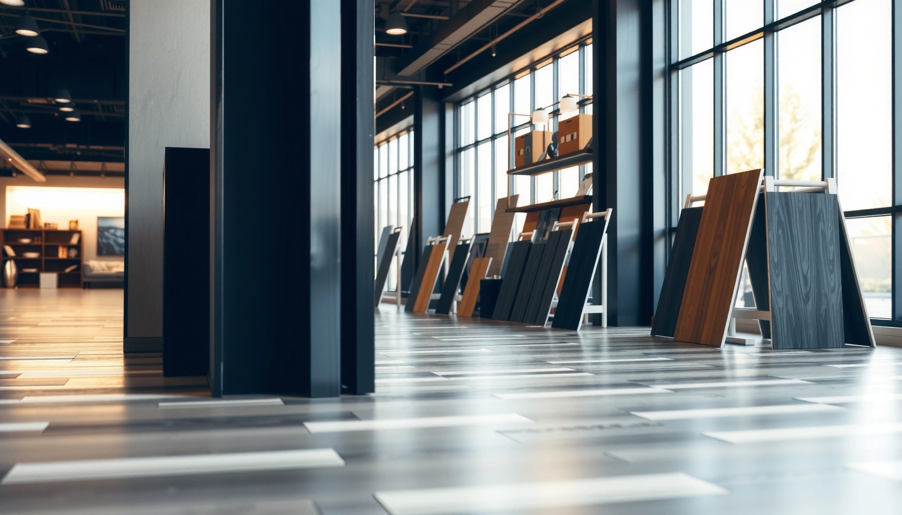 A guide on how to choose commercial floors for various spaces, showcasing different flooring options.